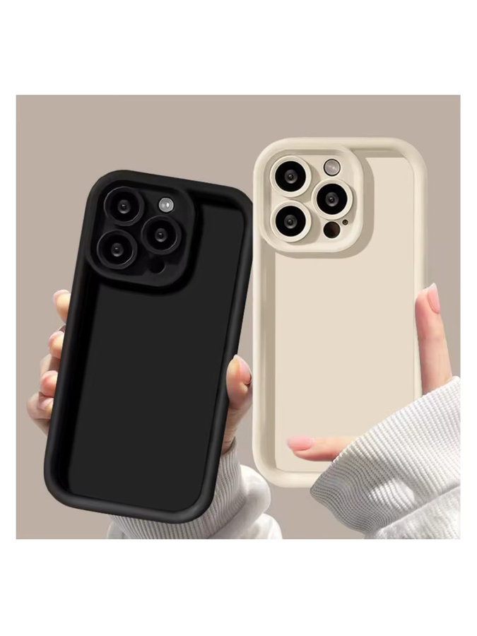 AKABEILA Flüssiges Silikon Handyhülle für iPhone Modelle in Schwarz mit weichem Stoßfänger-Schutz - Bild 2
