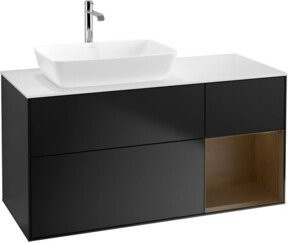 V&B Waschtischunterschrank Finion Wandbeleuchtung in Weiß lackiert B/T/H: 120 x 50,1 x 50,1 cm - Bild 1