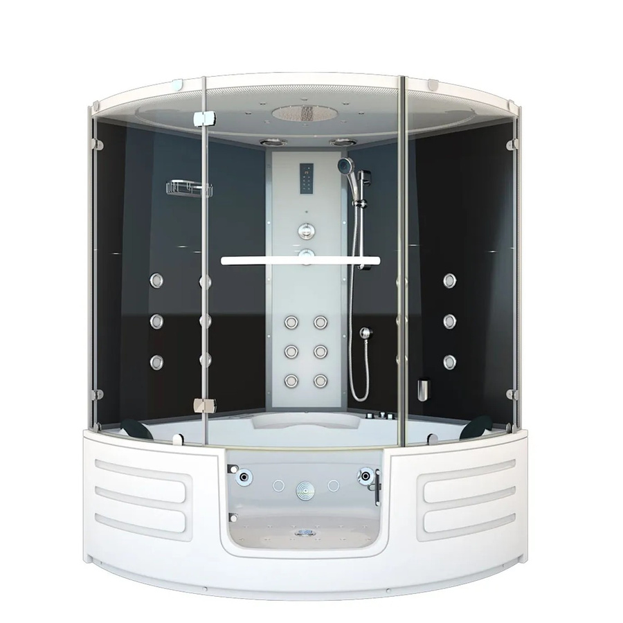 AcquaVapore Dampfdusche Whirlpool Duschkabine mit Regendusche, Handbrause, LED-Beleuchtung und Radio, B/T: 150 x 150 cm, Höhe: 217 cm - Bild 2