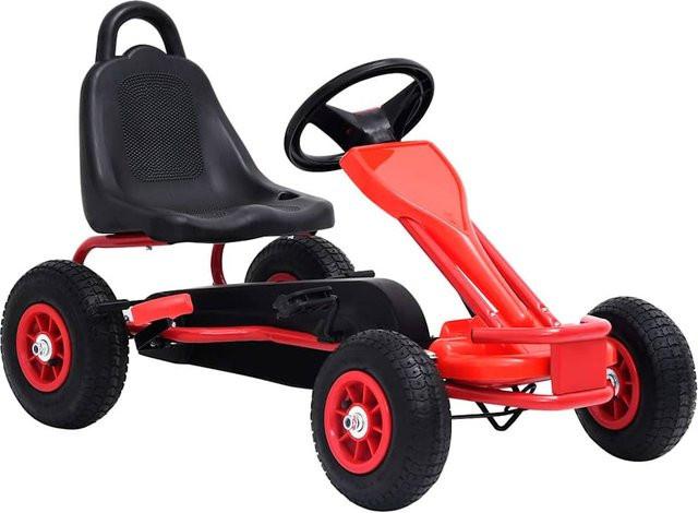 VD Home Furnishing Tret Go-Kart mit Luftreifen, Rot, ab 3 Jahre - Bild 1