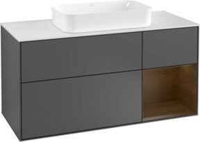 V&B Waschtischunterschrank Finion in Anthrazit Matt, Breite: 120 cm, Tiefe: 50,1 cm, Höhe: 50,1 cm - Bild 1