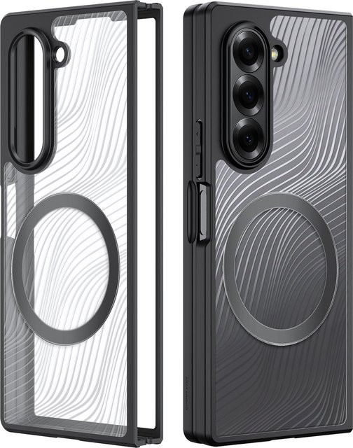 DUX DUCIS Kristallklare Schutzhülle mit magnetischen fließenden Linien für Samsung Z Flip6, Z Fold6 5G, Z Fold SE und Z Fold5 in Transparent oder Schwarz - Bild 1