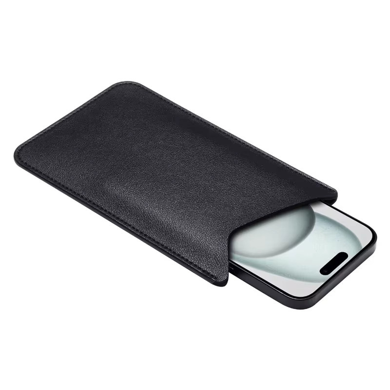 FaLi Qisubao Universelle Handytasche aus PU-Leder und Stoff für iPhone, Samsung, Xiaomi und Huawei in Schwarz oder Braun - Bild 2