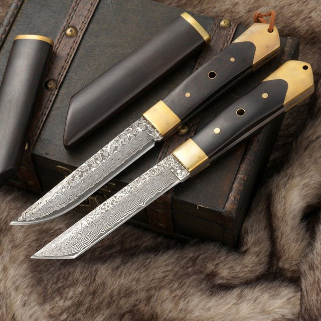 GuanQi Edelstahl Hackmesser und Fleischmesser mit Messerabdeckung in Silber - Bild 1