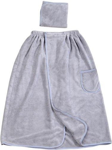 2er Set Herren Badetuch mit verstellbarem Duschwickel und Tasche für Fitnessstudio, Strand und Sauna - Bild 1