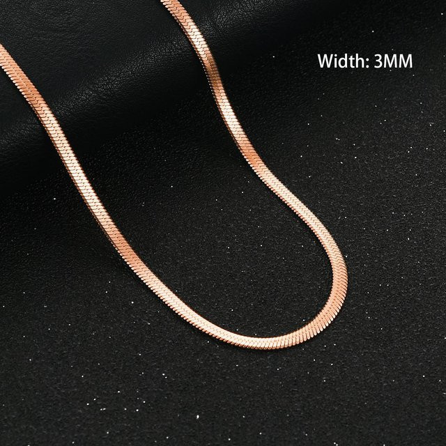 Halskette Edelstahl, Roségold, Choker, 40 cm, Unisex - Bild 1