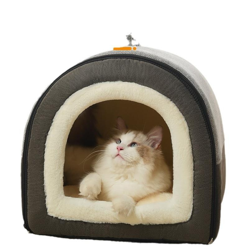 Teddy Hundehütte für alle Jahreszeiten aus PP-Baumwolle für Hunde und Katzen, B/T/H: 42 x 38 x 36 cm - Bild 2