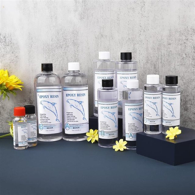 Transparentes Epoxidharz Set mit Härter im 1:1 Mischverhältnis für DIY-Projekte und Schmuckherstellung - Bild 1