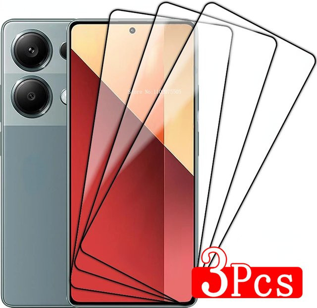 3er-Pack Panzerglas Display Schutzfolie für Xiaomi Redmi Note 13 12 11 10 9 8 Pro Plus 12s 12 Turbo in Transparent - Bild 1