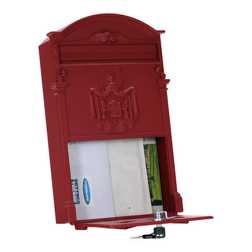 Rottner Briefkasten Teramo aus Aluminium in Rot, B: 26 cm, H: 41 cm - Bild 2