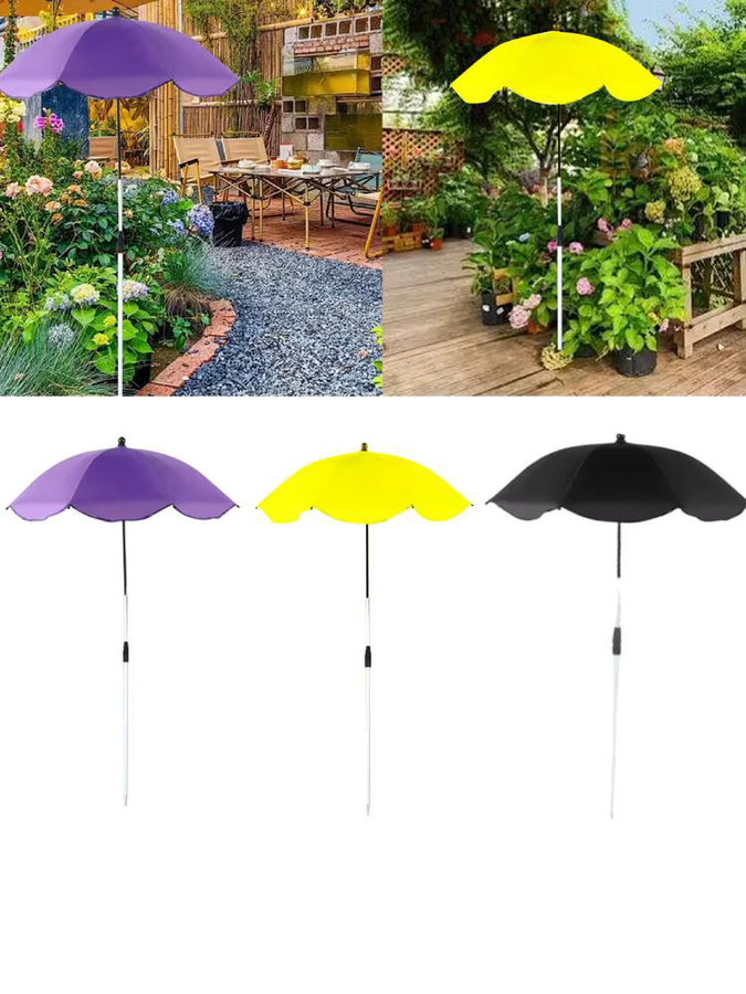 Homyl Pflanzen-Regenschirm als Schattenabdeckung für den Außenbereich in Rot, höhenverstellbar und teleskopisch für Garten, Terrasse und Blumenkübel - Bild 4