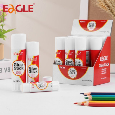 EAGLE Klebestifte weiß, säurefrei und waschbar für Bastelprojekte und die Schule