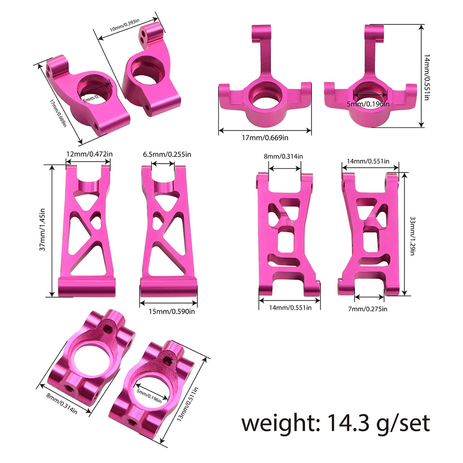 FACSNY Metall Achsschenkel C Naben Aufhängung Arme CVD Welle, 1:24, Zubehör - Bild 5