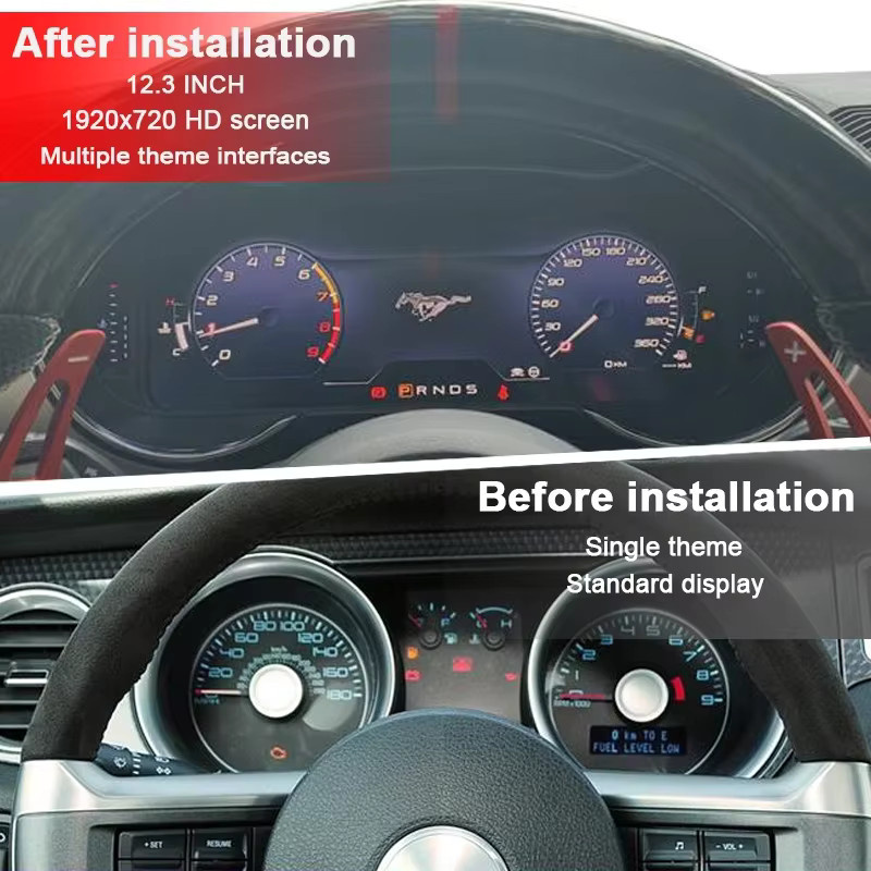 YANFU Carplay Android 13 Multimedia-Player für Ford Mustang 2015-2023 mit Tesla-Bildschirm, GPS und digitalem Tacho, Schwarz, 14,5 Zoll - Bild 5
