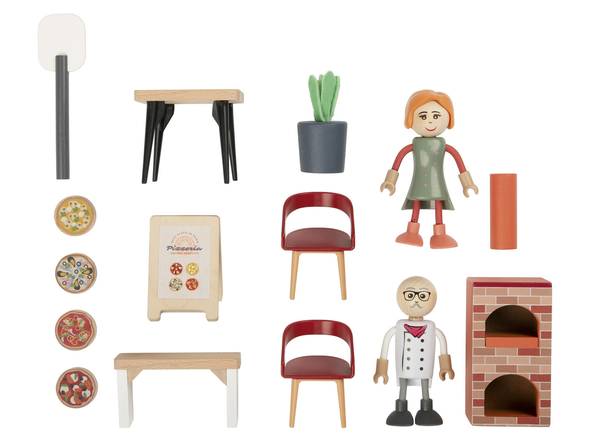 PLAYTIVE Holz Puppenhaus Spielsets Restaurant ab 3 Jahren - Bild 2