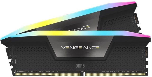 Corsair Vengeance RGB DDR5 RAM Kit 48 GB 2 x 24 GB 6000 MHz Schwarz - Bild 2