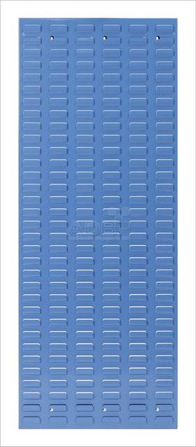 PROREGAL Orthogonale Schlitzplatte aus Stahl in Lichtblau, H x B: 117,7 x 45,6 cm - Bild 1