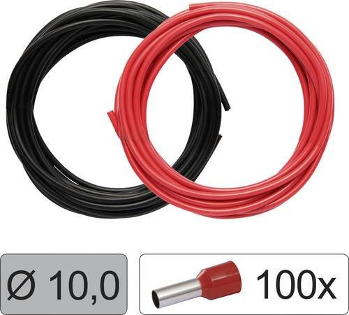 Quadrios 25CW132 Einzelader LiFY Kabel 10mm² Set in Rot und Schwarz - Bild 1