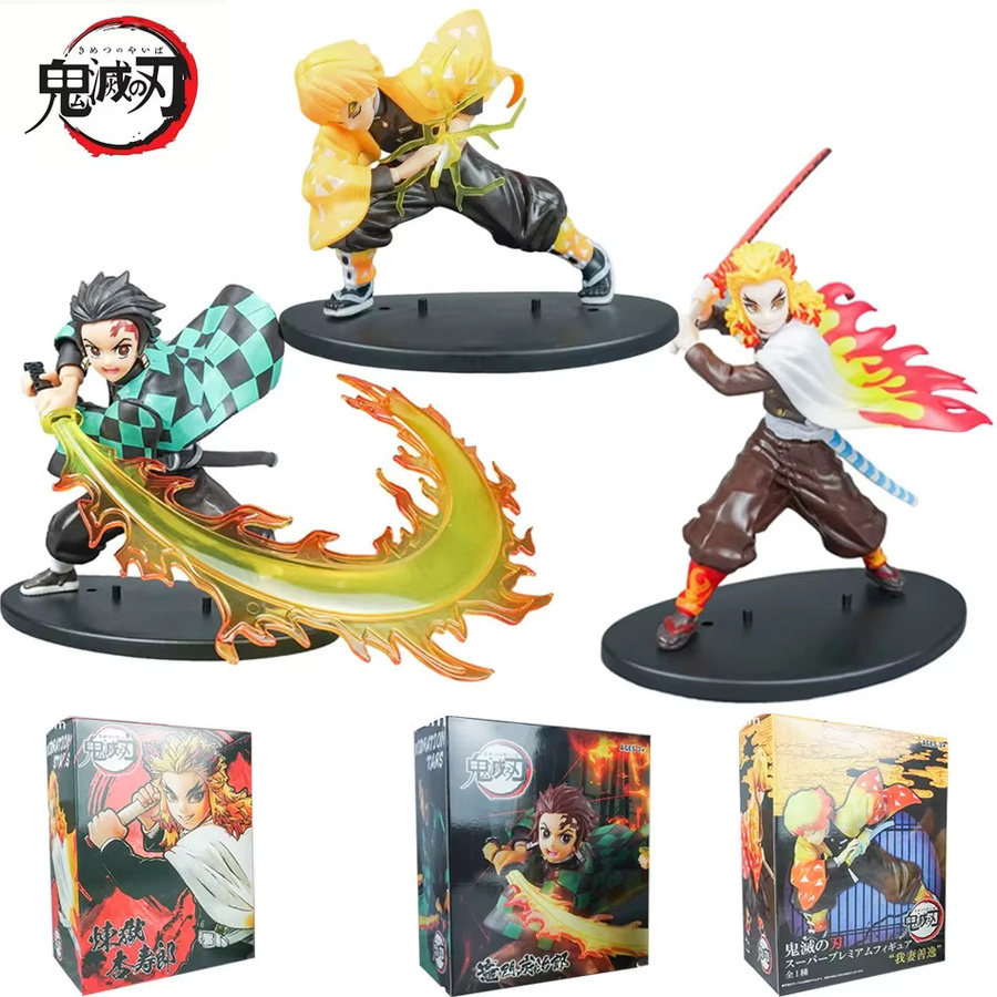 Bandai Demon Slayer Tanjirou Agatsuma Zenitsu Kyoujurou, Actionfigur, PVC-Modell - Bild 1