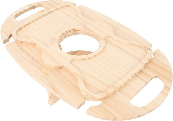 Tragbarer Picknicktisch aus Holz von OutsideWorld in Braun, faltbarer Outdoor-Tisch für Strand und Camping