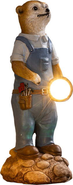 LED-Solar-Erdmännchen Handwerker zur Gartenbeleuchtung - Bild 1
