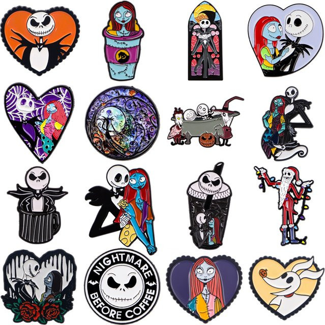 Disney Brosche, Film-Skelett-Emaille-Pin, Damen - Bild 1