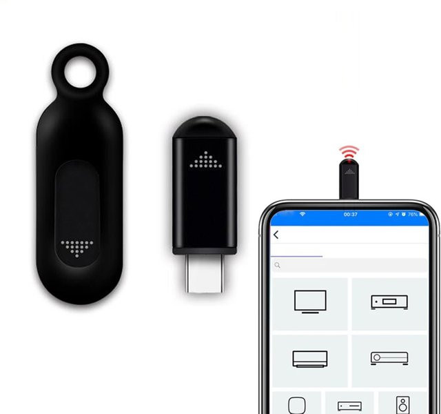 Abdo Universeller Smartphone Infrarot-Sender als Mini-Fernbedienung für TV, Klimaanlage und Ventilator in Schwarz oder Silber - Bild 1