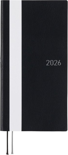 Hobonichi Techo 2026 Weeks Wochenplaner in Weiß und Schwarz als Softcover Wochenheft mit monatlicher und wöchentlicher Übersicht - Bild 1