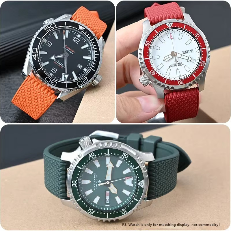 Uhrenarmband Fluorkautschuk, Schnellverschluss, Unisex - Bild 3