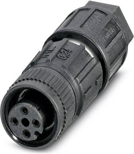 Phoenix Contact 1641701 Sensor-Aktor-Steckverbinder M12 Buchse gerade, unkonfektioniert, 4-polig, schwarz - Bild 1