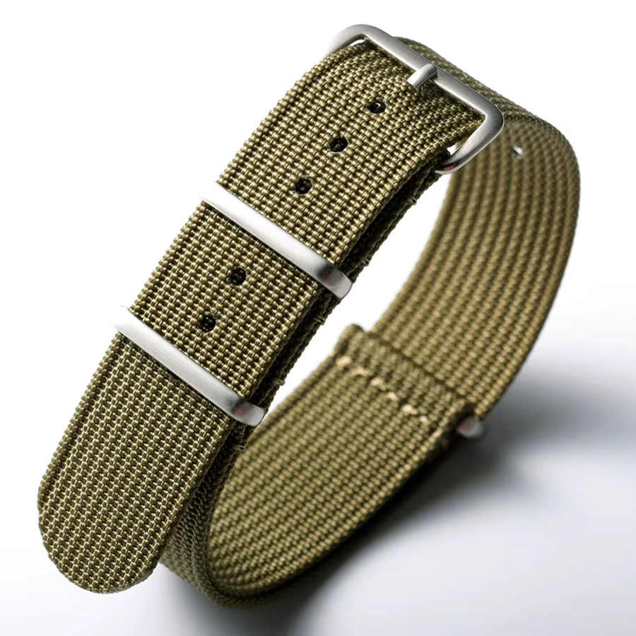 Uhrenarmband Nylon, Textil/NATO, Schwarz, Unisex - Bild 4