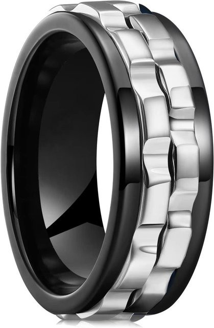 YIRAN Ring Edelstahl, grau, Herren - Bild 1
