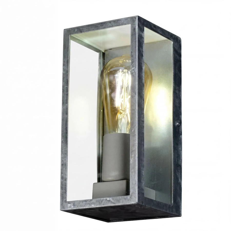 Licht-Erlebnisse Außenwandleuchte Modern aus Aluminium und Glas in Silber, Höhe: 23,5 cm, E27, IP44 - Bild 2