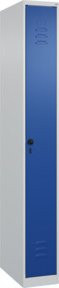 C+P Spind Classic PLUS Spind mit 1 Abteil und Sicherheits-Drehriegel, Farbe Grau/Blau, H x B x T: 185,0 x 25,0 x 50,0 cm - Bild 1