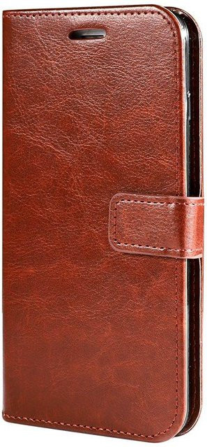 Luxus Leder Klapphülle in Braun für Samsung Galaxy S25 S24 S22 FE A55 A54 A35 A34 A15 und weitere Modelle als Geldbörsen-Cover - Bild 1