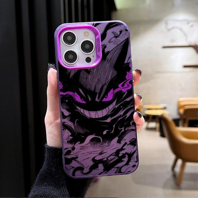 Stoßfeste Handyhülle Pokemon Gengar für iPhone in Purple - Bild 1