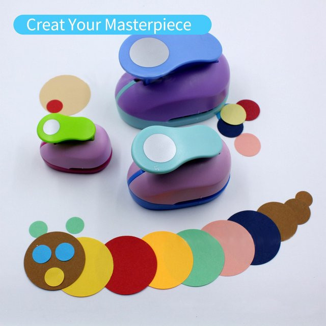 Kreis-Locher Set für Scrapbooking und DIY-Bastelarbeiten mit verschiedenen Durchmessern von 9mm bis 75mm in Multicolour - Bild 1