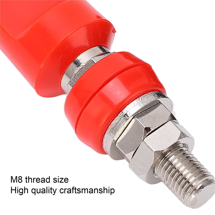 Qiilu M8 Kupfer-Polklemme mit 100 A Stromanschluss und 4-mm-Stecker in Multicolor - Bild 5