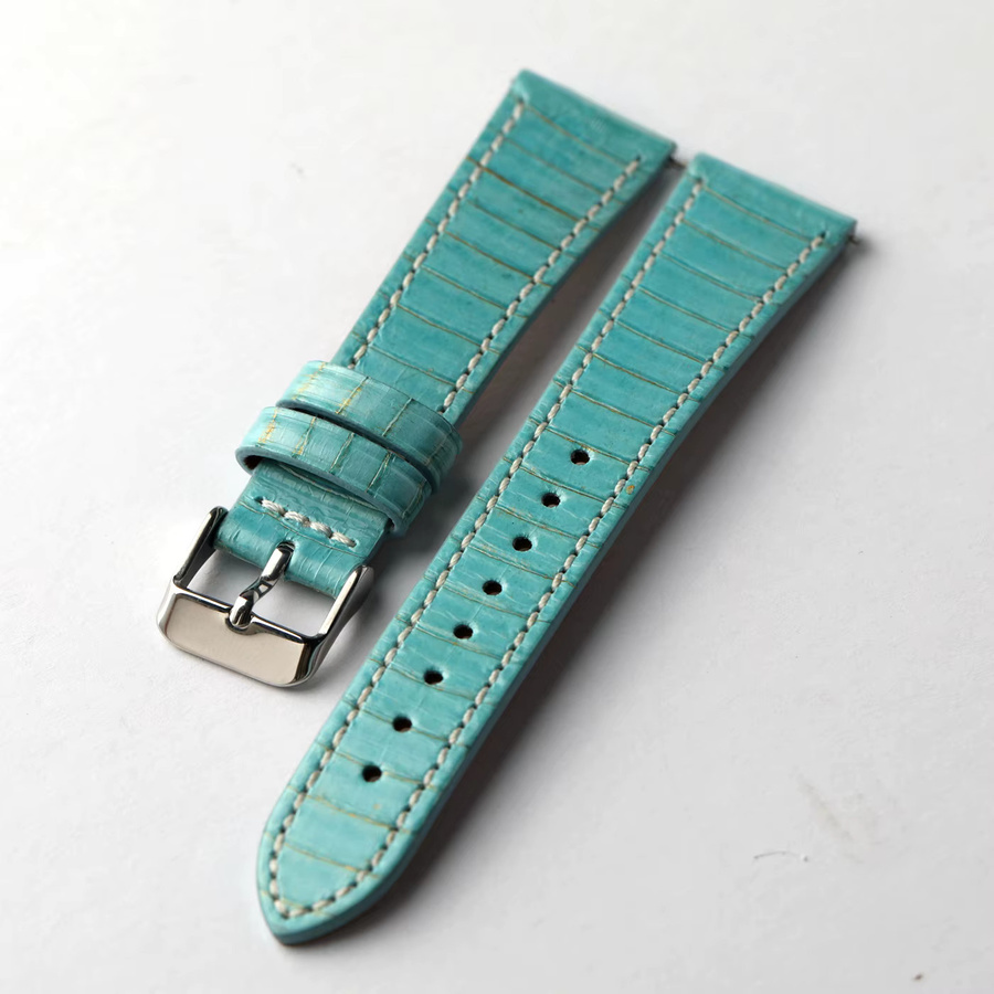 Raystray Uhrenarmband Schlangenleder, Leder, glazierblau, Unisex - Bild 1