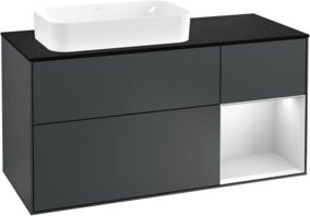 V&B Waschtischunterschrank Finion in Schwarz lackiert, Breite: 120 cm, Tiefe: 50,1 cm, Höhe: 50,1 cm - Bild 1