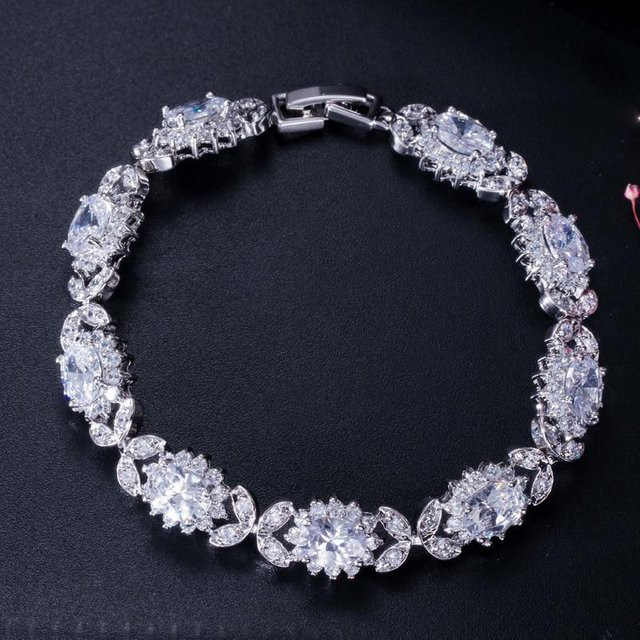 Armband Armreif 925 Sterling Silber, Blumen, Damen - Bild 1