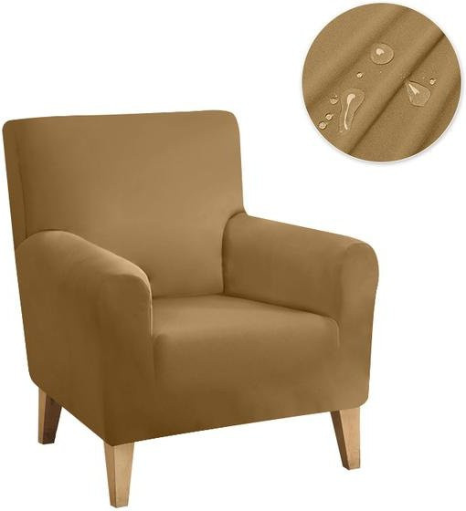 Wasserdichter Einzelsofabezug von Yiran Furniture in Braun als rutschfester Schonbezug für Sessel und Armchairs - Bild 1