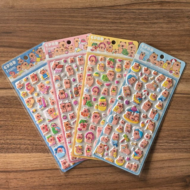 CPBB Bären-Schaumstoffaufkleber in Multicolour für DIY-Bastelarbeiten und Dekoration, 4 Blatt - Bild 1