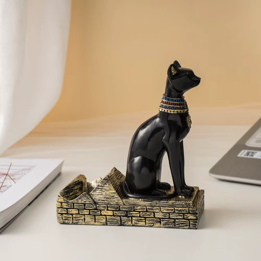 RAKKS Anubis Weinregal aus Kunstharz in Schwarz im antiken Design - Bild 1