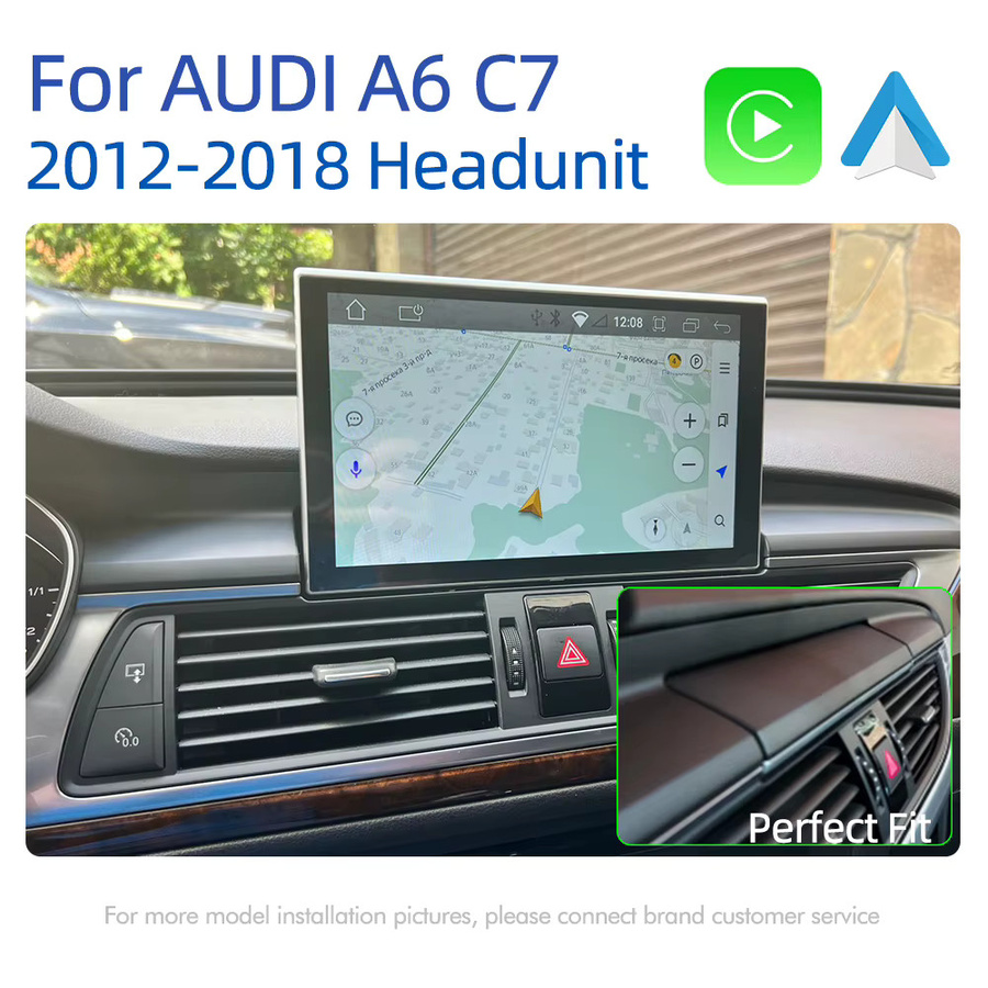 Nunoo Wireless Carplay und Android Auto Multimedia Player mit GPS für Audi A7 A6 C7 2012-2018, Schwarz, 256G - Bild 2