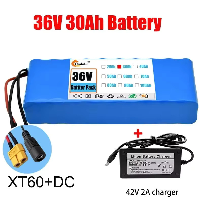 Ddadache 10S2P 36V 30000mAh Lithium-Ionen-Akku für Motorrad und Roller in Blau - Bild 5