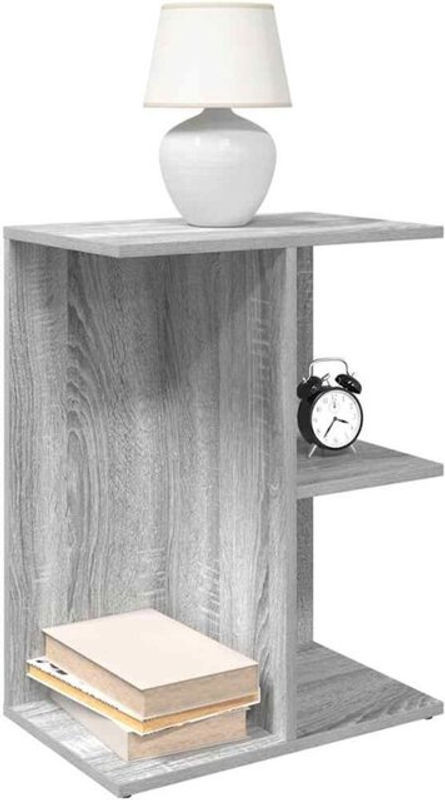 Vidaxl Set aus 2 Nachttischen in Grau Sonoma aus Holzwerkstoff, B/T/H: 46,5 x 29 x 61 cm - Bild 1