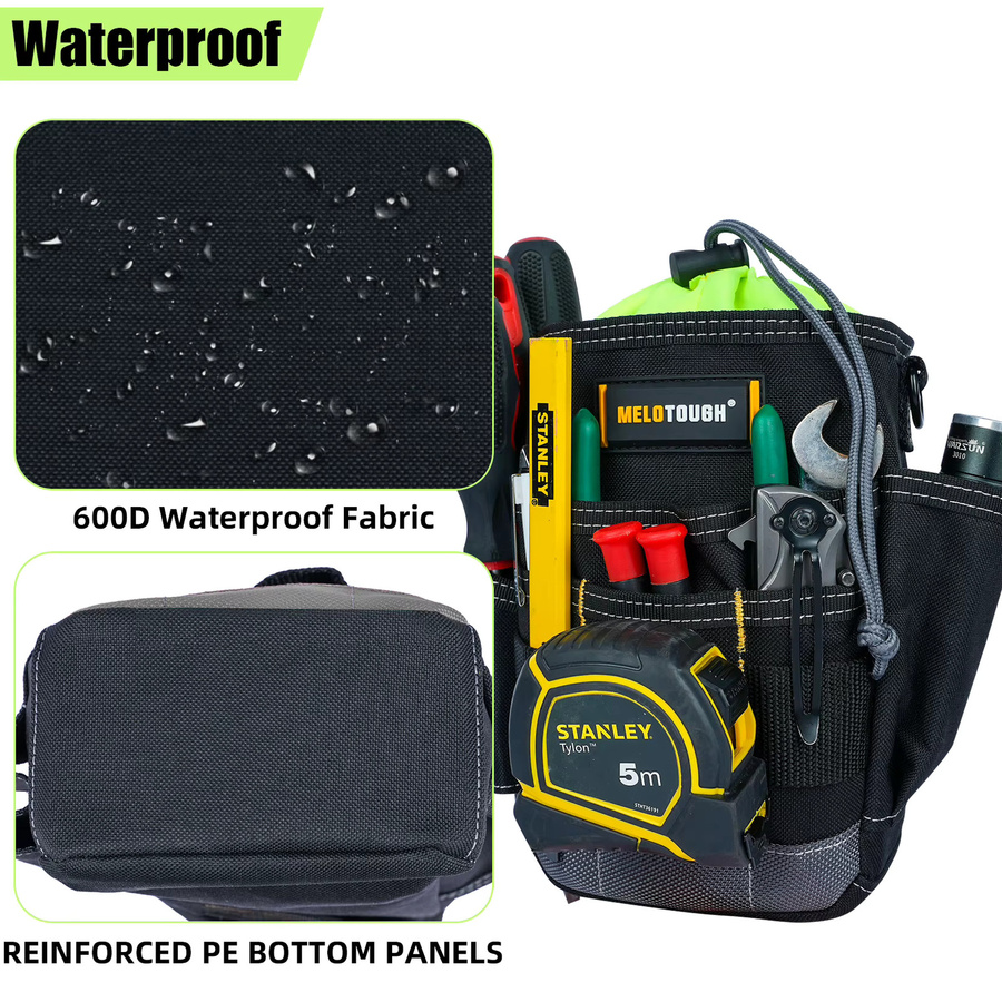 MELOTOUGH Elektriker-Werkzeugtasche als Werkzeug-Organizer in Rot und Schwarz für Techniker, Wartung und HVAC - Bild 3