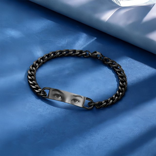 Armband Edelstahl, Schwarz, Unisex - Bild 1