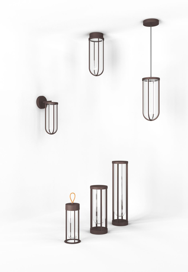 Flos In Vitro Unplugged Akkuleuchte Tischleuchte aus Aluminium und Glas in Braun/Transparent mit dimmbarer LED - Bild 2